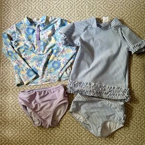 Rufflebutts Swimsuits 4T - Set of 2